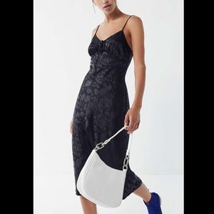 Urban outfitters Betsy Satin Tie-Front Midi Dress